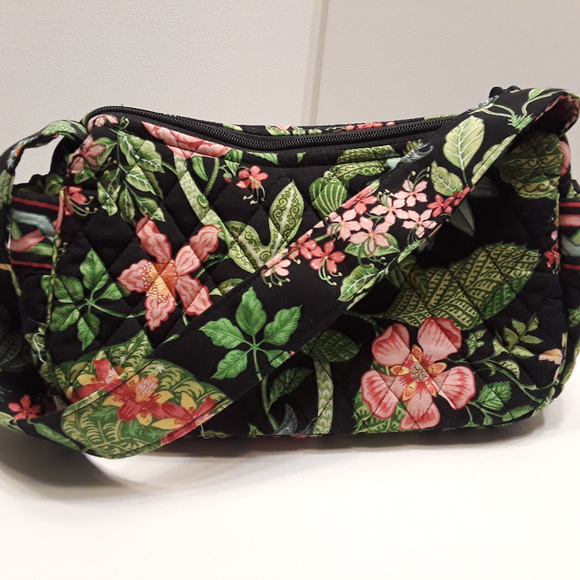Vera Bradley Pink Green Small Handbag - Picture 1 of 4